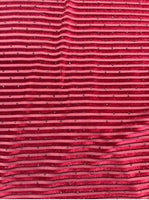 Fuschia Stripe Jacquard Silk Korea Stretch Velvet Fabric For Dress by Yard