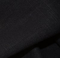 Zuma Fabrics  Black Soft Linen Fabric Sold by the Yard (Black Color - 1 Yard) 55" Inches Used For Sewing, Masks, Fashion, DIY, And Craft