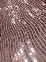 Hypnotic Sequins on Light Pink Tafetta Fabric Sold by The Yard