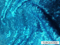 Fabulous Turquoise Spangle/Glitz Sequins 55" Sold by Yard