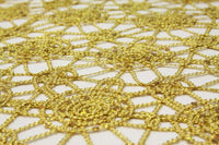 Sequins Studded Chain Chemical Lace Embroidery(Gold) by the Yard