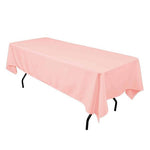 Rectangle Tablecloth - 60 x 102" Inch - Pink Rectangular Table Cloth for 6 Foot Table in Washable Polyester