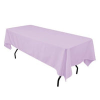 Rectangle Tablecloth - 60 x 102" Inch - Lavender Rectangular Table Cloth for 6 Foot Table in Washable Polyester