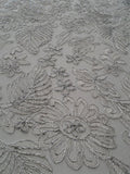 Floral New Lurex Paisley White Elegant Bridal Lace Fabric Embroidery Sold By Yard