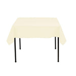 Square Tablecloth - 60 x 60 Inch - Ivory Square Table Cloth for Square or Round Tables in Washable Polyester