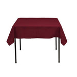 Square Tablecloth - 60 x 60 Inch - Burgundy Square Table Cloth for Square or Round Tables in Washable Polyester