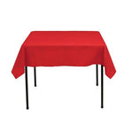 Square Tablecloth - 60 x 60 Inch - Red Square Table Cloth for Square or Round Tables in Washable Polyester