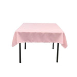 Square Tablecloth - 60 x 60 Inch - Pink Square Table Cloth for Square or Round Tables in Washable Polyester