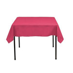 Square Tablecloth - 60 x 60 Inch - Fuchsia Square Table Cloth for Square or Round Tables in Washable Polyester