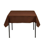 Square Tablecloth - 60 x 60 Inch - Chocolate Square Table Cloth for Square or Round Tables in Washable Polyester
