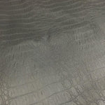 54" Vinyl Fabric Crocodile Gator Grey Fake Leather Upholstery By Yard