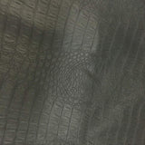 54" Vinyl Fabric Crocodile Gator Grey Fake Leather Upholstery By Yard