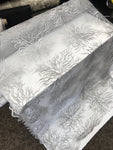 Silver Women Fashion Bridal Wedding Mesh Lace Fabric floral Sold By Yard