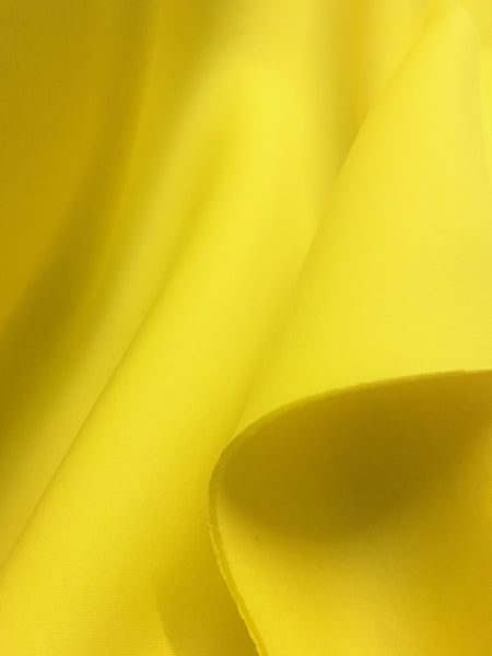 Zuma Fabrics Stretch Solid Knit Super Techno Neoprene Sold By The Yard (Yellow -1 Yard) Uses  for Fashion, Apparel, Dress Wear, Table Linens